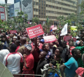 Hundreds of Jubilee Supporters Demonstrate Outside Supreme Court Over Nullification of President Uhuru's Win