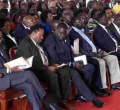 President Uhuru, Raila 'Lightly' Exchange Words at the Funeral of Shebesh's Father