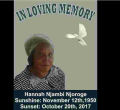 Death Announcement: Hannah Njambi