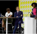 Applause as Kenyan Media Personality Adelle Onyango Confronts French President Macron