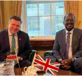 Raila Holds Talks with UK’s Armed Forces Minister James Heappey in London 