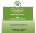 Kenya Embassy in Washington invites You to a Zoom Meeting on the Overview of Electoral Process for the Diaspora: Sat, July 30th