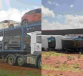 Car Importer Counting Huge Loses as Vehicle Carrier Overturns on Nairobi-Mombasa Highway  