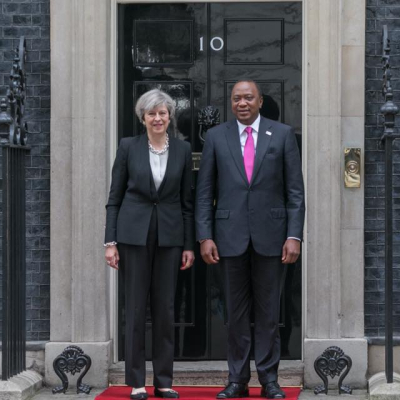 President Uhuru with UK Prime Minister Theresa May