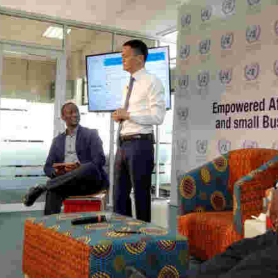 Chinese billionaire Jack Ma speaking during a special session with young entrepreneurs at the University of Nairobi on Thursday Asia's Richest Man, Jack Ma Promises to Market Kenya Abroad