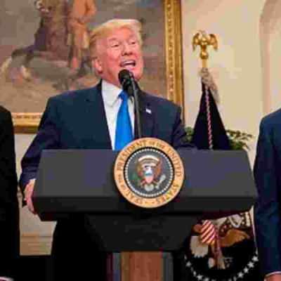 US President Donald Trump unveils the RAISE Act at the White House on Wednesday, accompanied by (left) Republican senators Tom Cotton (AR) and David Perdue (GA) Kenyans to be Hit Hard by Trump's Plan to Abolish Green Card Lottery