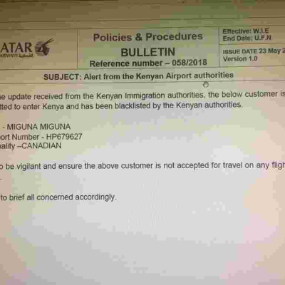  International Airlines Blacklist Miguna Miguna from Traveling to Kenya after Orders by Immigration Authorities 