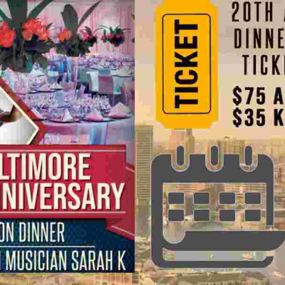 KCFA Baltimore 20th Anniversary Dinner Featuring Sarah K KCFA 20th Anniversary Dinner Featuring Musician Sarah K: Sat, June 16th, 2018