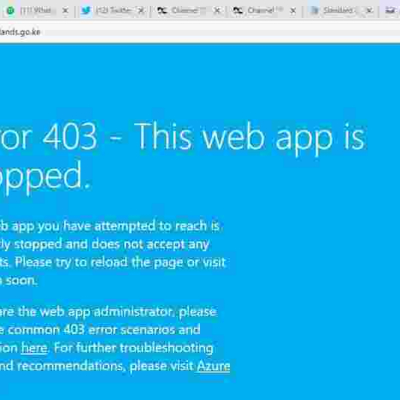 Immigration's Among Several Kenya Gov't Websites Shutdown By Microsoft