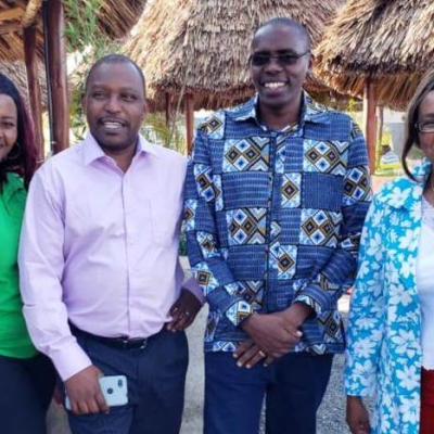 Optiven CEO Mr. George Wachiuri together with the Diaspora Affairs Manager; Jerusha, warmly welcomes USA Diaspora clients to a lunchon at the GMC Fun Place, Kitengela. Optiven Now the Official Home for Diaspora, Ambassadors and Associates