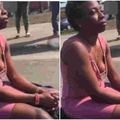 Drama as Protesting Kenyan-Born Woman Blocks a Road in Brooklyn Center, Minnesota