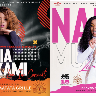 East Africa’s #1 Female Singer Nadia Mukami Performs Live on Sat, Oct 16 at Hakuna Matata Grille in Wheaton, MD