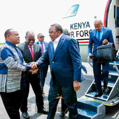 Uhuru Kenyatta Lands in Bujumbura for DRC Peace Talks
