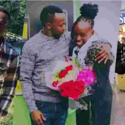 Kenyan Man Romantic Reunion with His Girlfriend in the UK