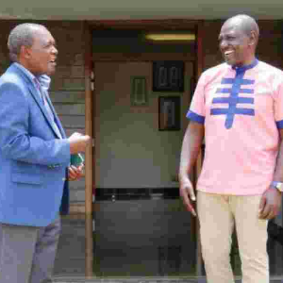 Treasury Cabinet Secretary Njuguna Ndung'u (left) with President William Ruto Kenya Placed on Grey List for Anti-Money Laundering