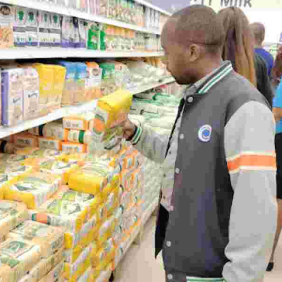 Shoppers in a Supermarket Maize Flour Prices Plummet Amid Bumper Harvest