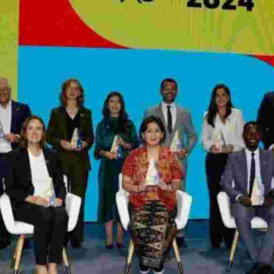 Kenya’s Kevin Getobai(second right) With Other Participants at the Awards Gala in New York  UN Honours Kenyan Innovator for Revolutionary Farming Practices in New York Ceremony
