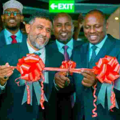 Binaa Director Salim Hussein (left), COG chairperson Ahmed Abdullahi, Director Binaa Mohamed Ahmed, Suna East MP Junet Mohamed, Kikuyu MP Kimani Ichung'wah  New Construction Hub Binaa to Boost Kenya's Housing Drive