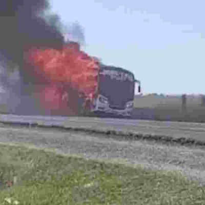 Modern Coast Bus Catches Fire Near Gilgil, All 60 Passengers Safely Evacuated