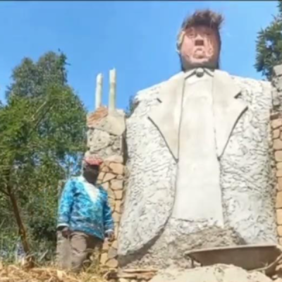 Kenyan Writer Places Trump Statue at Pit Latrine in Political Protest