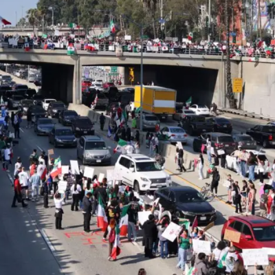 Anti-Deportation Protest Brings Los Angeles Downtown Traffic to Standstill