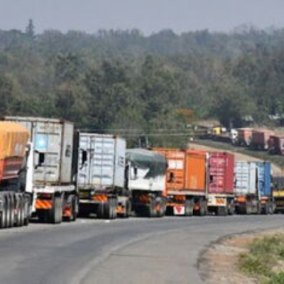 Long-distance Trucks Along the Malaba-Bungoma Highway Kenyan Truck Drivers Decry Detentions in South Sudan