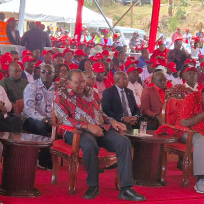 Former President Uhuru Kenyatta, Alongside ex-Interior CS Fred Matiang'i and Other Jubilee Delegates Uhuru, Matiang’i Attend Jubilee Party National Delegates Conference
