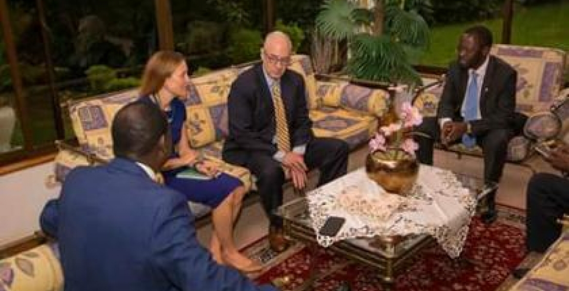 Raila Hosts Former US Ambassador Mark Bellamy