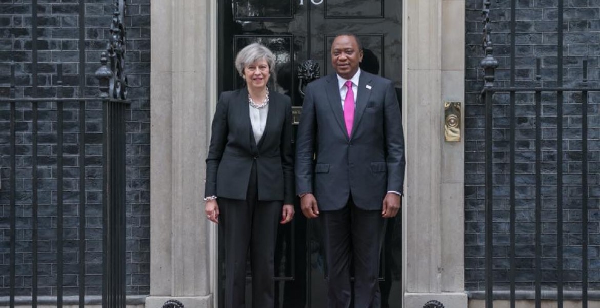 President Uhuru with UK Prime Minister Theresa May