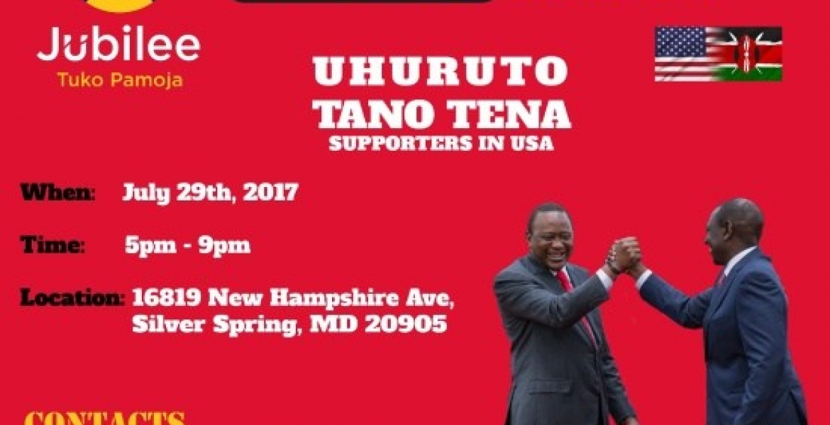 Diaspora with Uhuruto Tano Tena Forum in Silver Spring, MD: Sat, July 29th