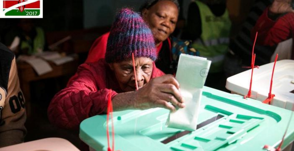 102-Year-Old Granny Braves Chilly Weather to Vote for President Uhuru