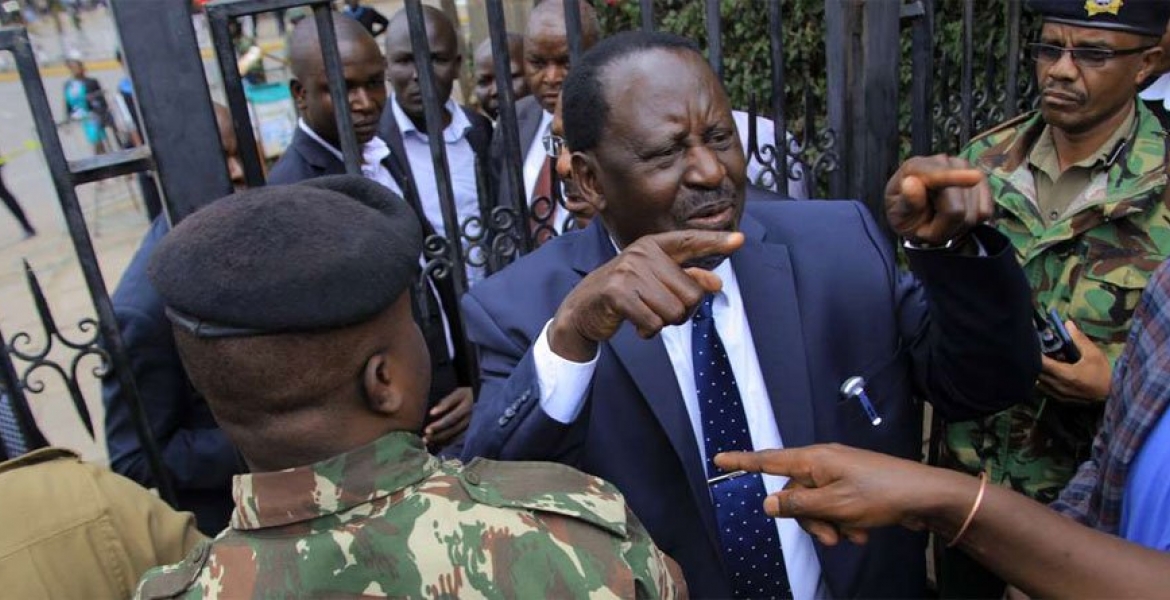 Raila, Wetang'ula Stir Drama at Supreme Court Entrance