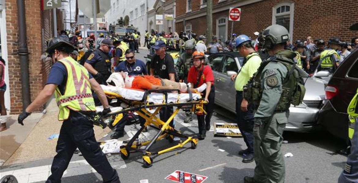 1 Dead, 19 Injured As Car Ploughs into Anti-White Supremacist Protesters  in Charlottesville, Virginia