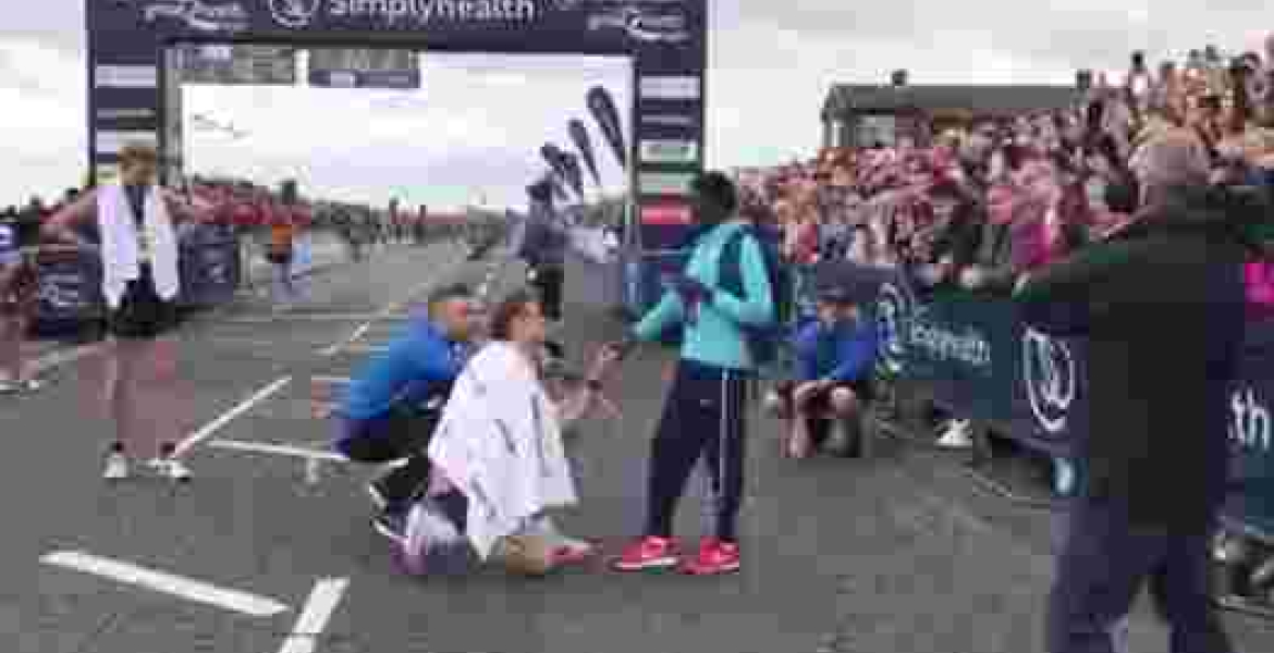 Kenyan Athlete Magdalyn Masai's New Zealand Boyfriend Proposes to Her at Marathon Finish Line in the UK