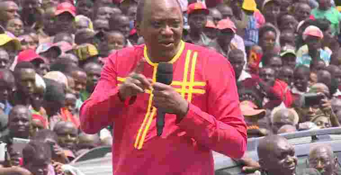 President Uhuru Holds First Campaign Rally Hours After Nullification of His Victory