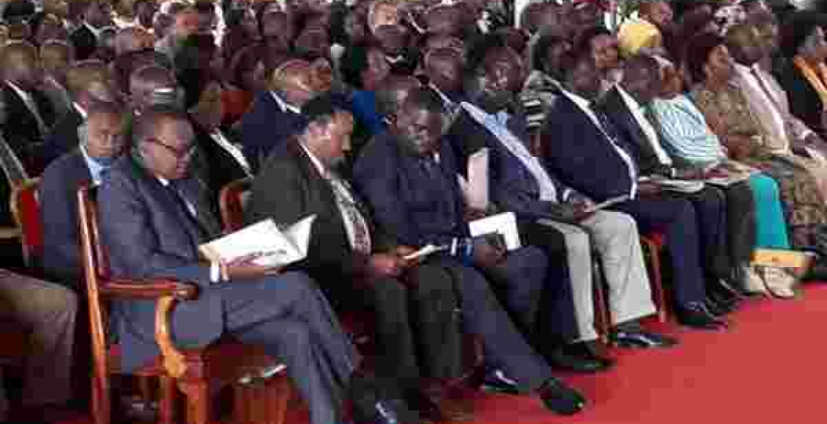 President Uhuru, Raila Share Podium at Burial of Rachael Shebesh's Father
