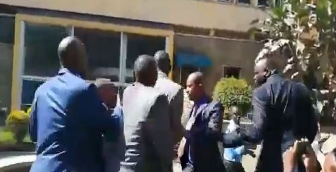 Babu Owino, Jaguar Exchange Blows [VIDEO]