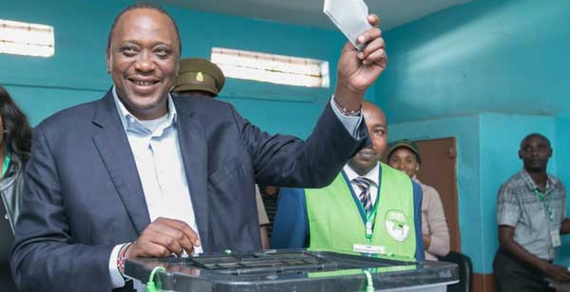 President Uhuru Casts His Ballot, Indicates He Could Reach Out to Raila