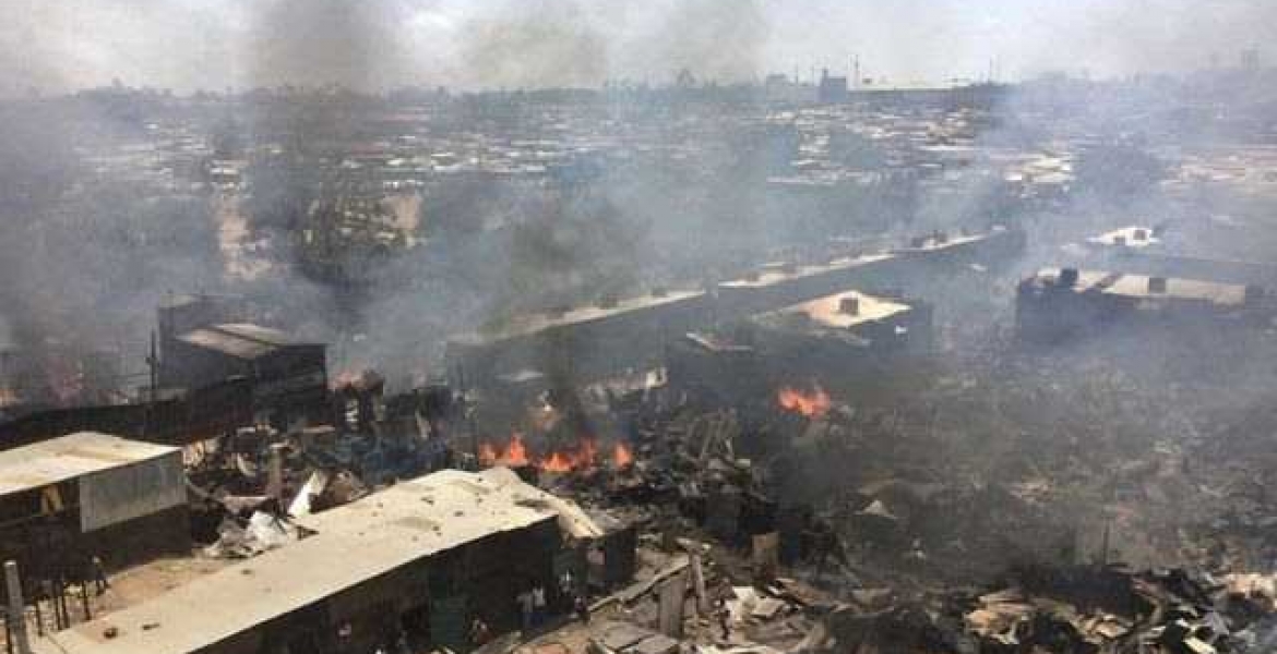 President Uhuru Orders Investigation on Dawn Inferno that Razed Down Gikomba Market