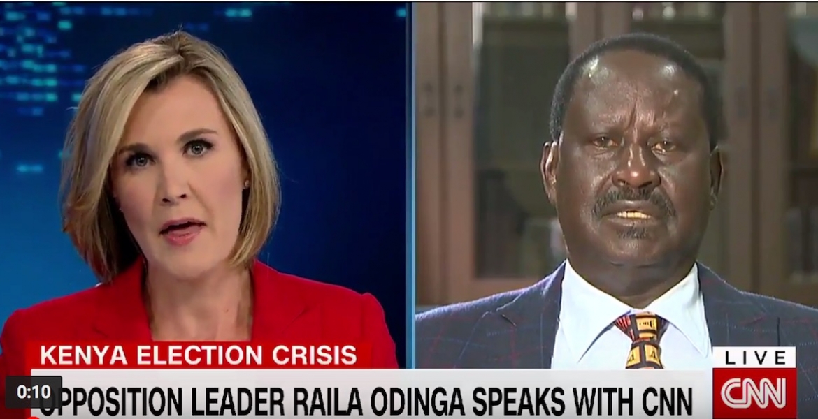 Raila to CNN: We'll Employ Legal Means to Confront Jubilee Government [VIDEO]