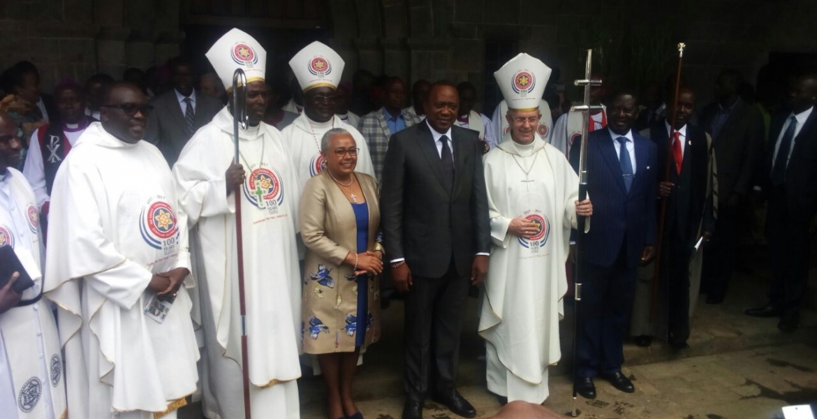 President Uhuru, Raila, Maraga Attend One Church Service in Nairobi