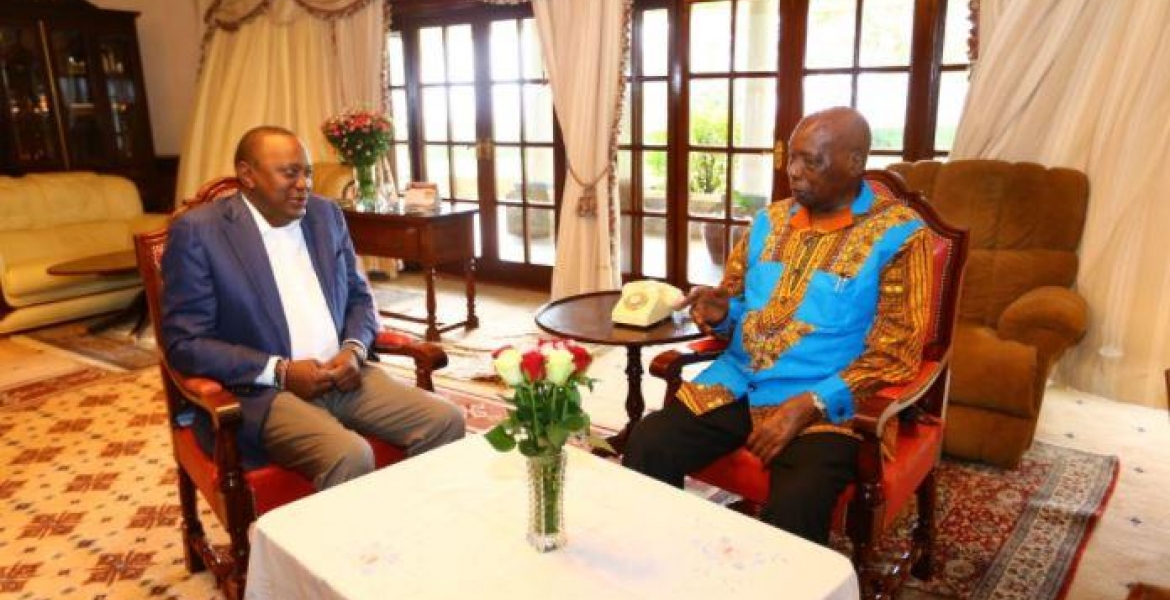 Uhuru Meets Retired President Daniel Moi