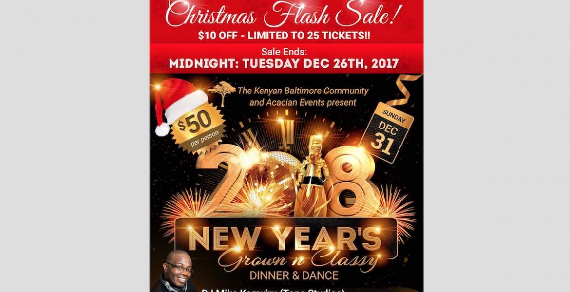 $10 OFF Christmas Flash Sale: New Year’s Eve Celebrations in Baltimore, MD w/ DJ Mike Kamuiru