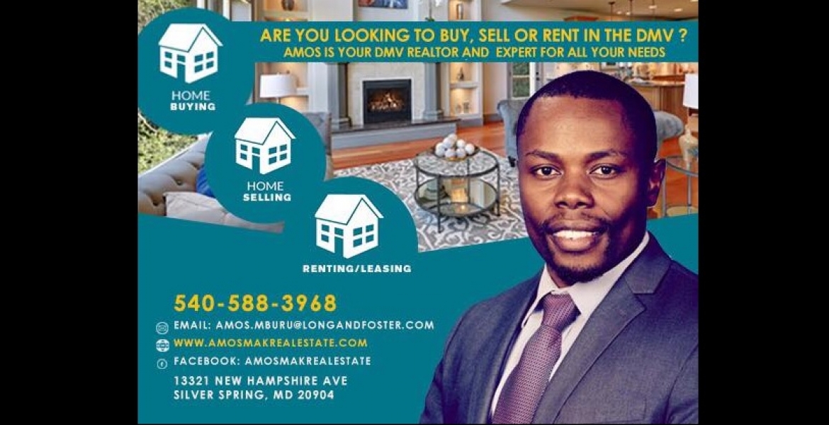 Looking to Buy, Sell or Rent in the DMV? Amos is Your DMV Realtor and Expert