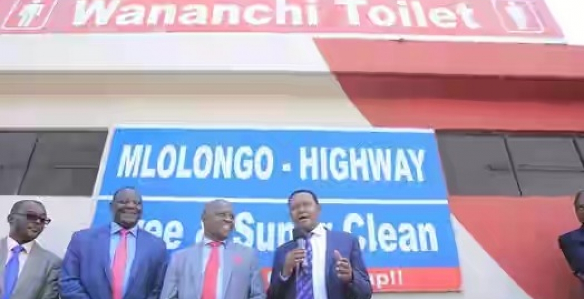 Machakos Governor Alfred Mutua Builds Public Toilet in a Record Seven Days