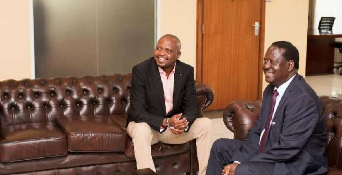 Raila Holds Meeting With Gatundu South MP Moses Kuria