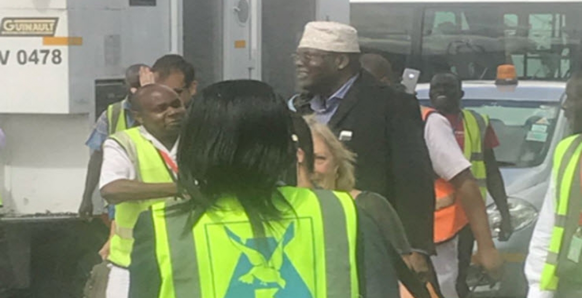 Miguna Miguna Clashes with Immigration Officials Moments after Landing at JKIA