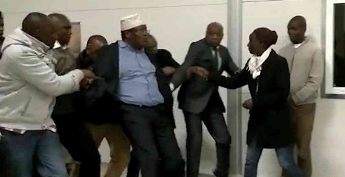 Miguna Miguna Claims He's Being Detained in a Dirty Toilet at the JKIA