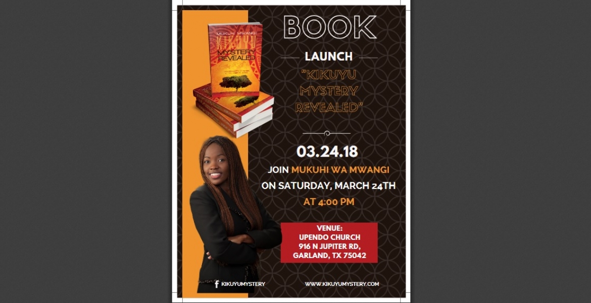 "Kikuyu Mystery Revealed" Book Launch: Sat, March 24th in Dallas, Texas