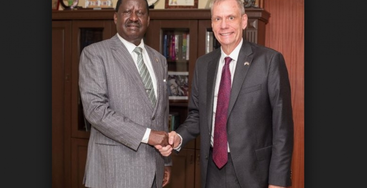 Raila Holds Talks with US Ambassador Robert Godec
